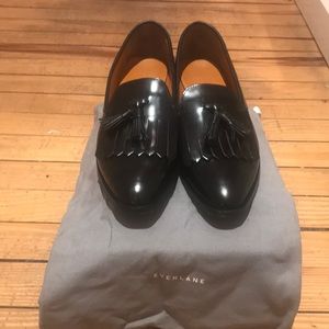 Black Everlane Tasseled Loafer, size 40